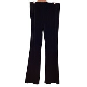 Old Navy Womens XL Tall Black Velvet High Rise Flare Pants